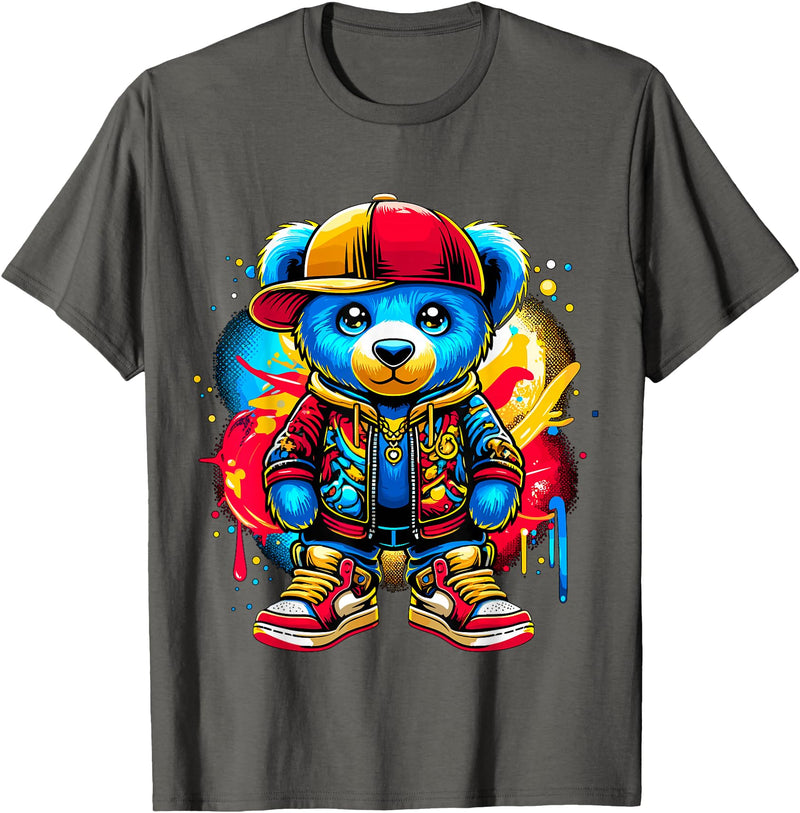 Magical Hip Hop Music lover Gifts Hip Hop Teddy Bear Cool T-Shirt - Asphalt Grey