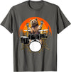 Drum Instrument Drummer Apparel Musical Animal Bear Playing Drums For Drum Lover And Musical Drummer Lover T-Shirt - Asphalt Grey