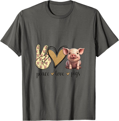 Peace Love Cute Show Pig Lover T-Shirt