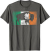 Buffalo - Saint Paddys Funny Ireland Flag Buffalo - Shamrock St. Patrick's Day Irish Flag T-Shirt - Asphalt Grey