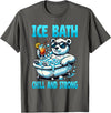 Ice Bath Cold Plunge Polar Bear Recovery Gym Tub Ice Bath Chill and Strong Cold Plunge Recovery Polar Bear T-Shirt - Asphalt Grey