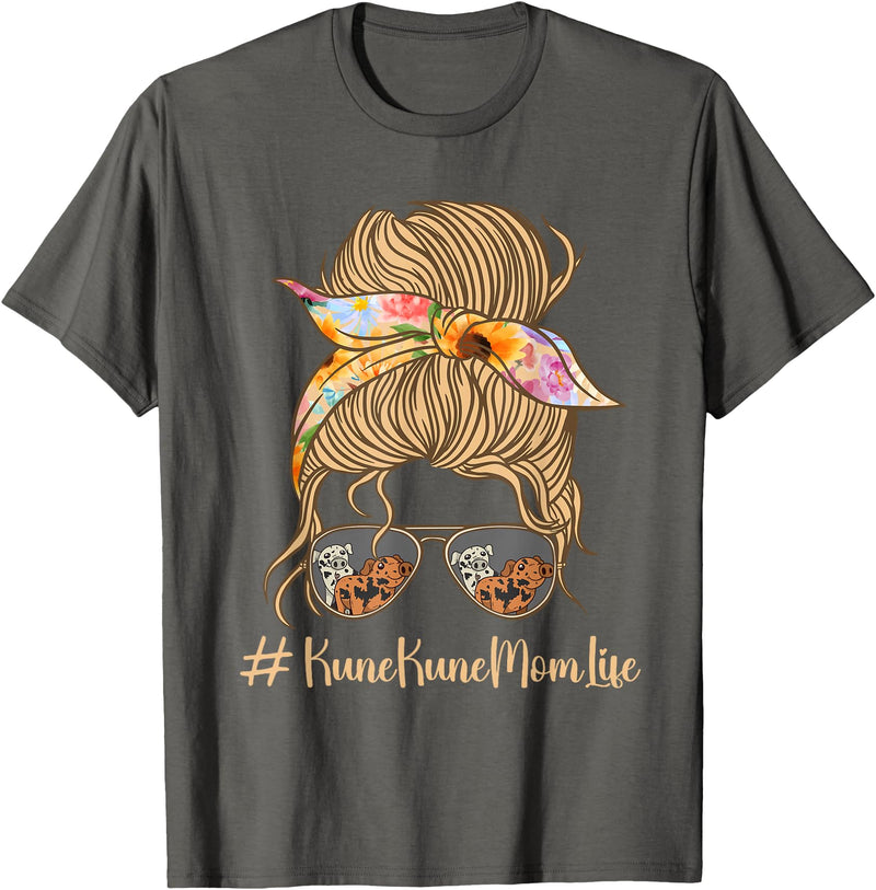KuneKune Pig Mama Kune Kune Pig Owner Kune Kune Pig Mom Miniature Pig Breeder KuneKune Pig Lover T-Shirt - Asphalt Grey