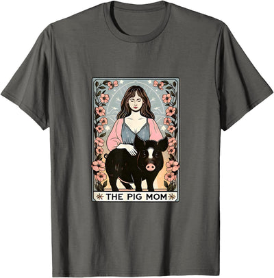 Pig mom mini pig potbelly pig tarot farm T-Shirt
