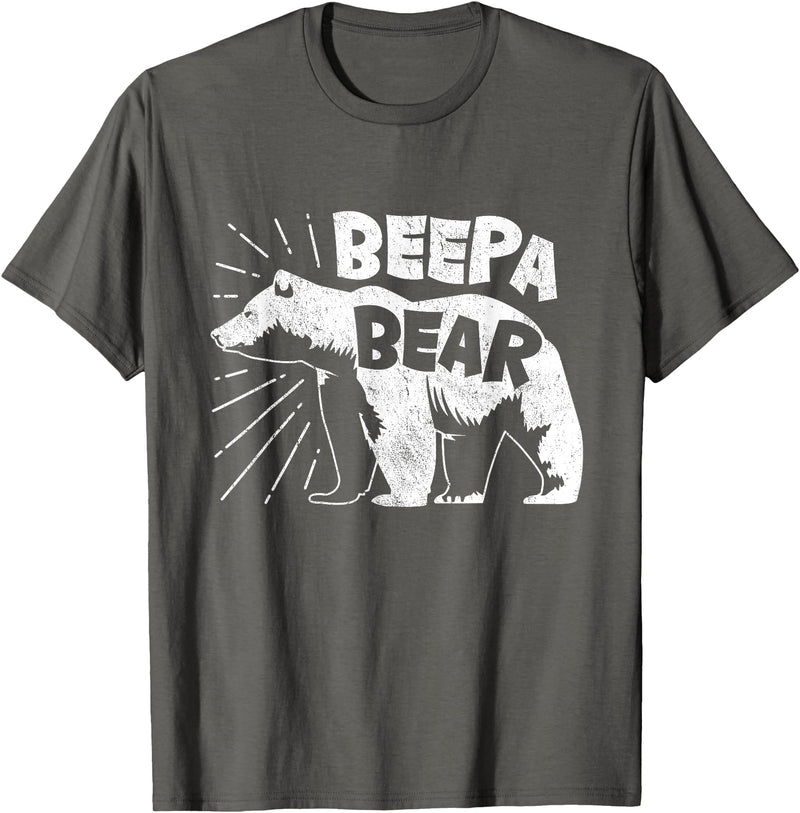 Mens Beepa Bear T-Shirt Father's Day Tee T-Shirt - Asphalt Grey