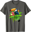 Toucan Bird Ornithologist Gift Idea Tropical Birds Exotic Summer Animal Toucan T-Shirt - Asphalt Grey