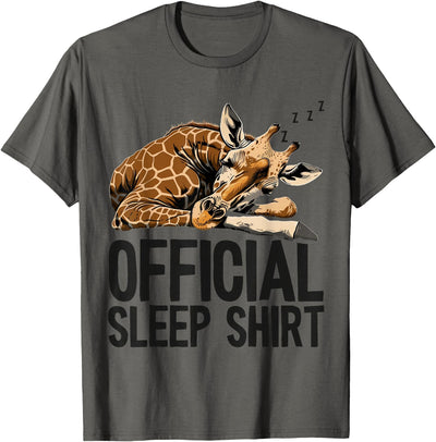 Giraffe Sleeping Funny Official Sleep T-Shirt