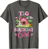 Cow First Birthday Girl Family Tio Of The Birthday Girl 1st Birthday Cow Farm Family T-Shirt - Asphalt Grey
