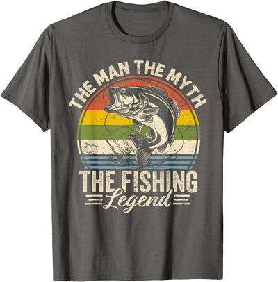 Bass Fish Dad Fisherman The Man The Myth The Fishing Legend T-Shirt