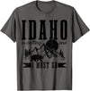 Idaho Is Calling And I Must Go! Idaho Is Calling & I Must Go Bear Mountains Vintage Gift T-Shirt - Asphalt Grey