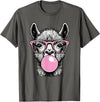 Llama Lovers Funny Animal Tee for Men Women & Kids Cute Llama Shirt for Women Funny Llama Lovers T-Shirt - Asphalt Grey