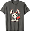 Heartfelt Voodoo Bunny Stitched Rabbit Gothic T-Shirt in Asphalt Grey