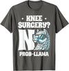 Llama Alpaca Lover Gifts Knee Surgery No Prob-llama Llamas Animal Lover T-Shirt - Asphalt Grey