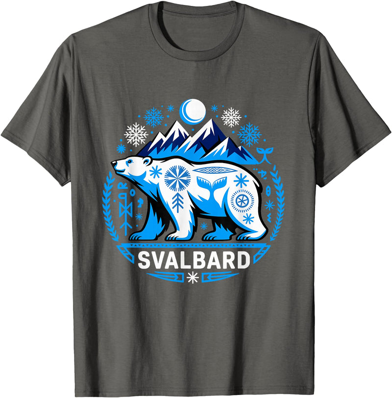 Svalbard Norway Trip Svalbard Polar Bear Norway Souvenir T-Shirt - Asphalt Grey