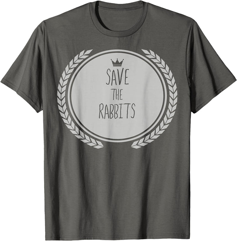 Save the RABBITS Animal RABBIT T-Shirt in Asphalt Grey