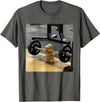 Hamster Deadlift Training Funny Cute Rat Weightlifting Meme T-Shirt - Asphalt Grey