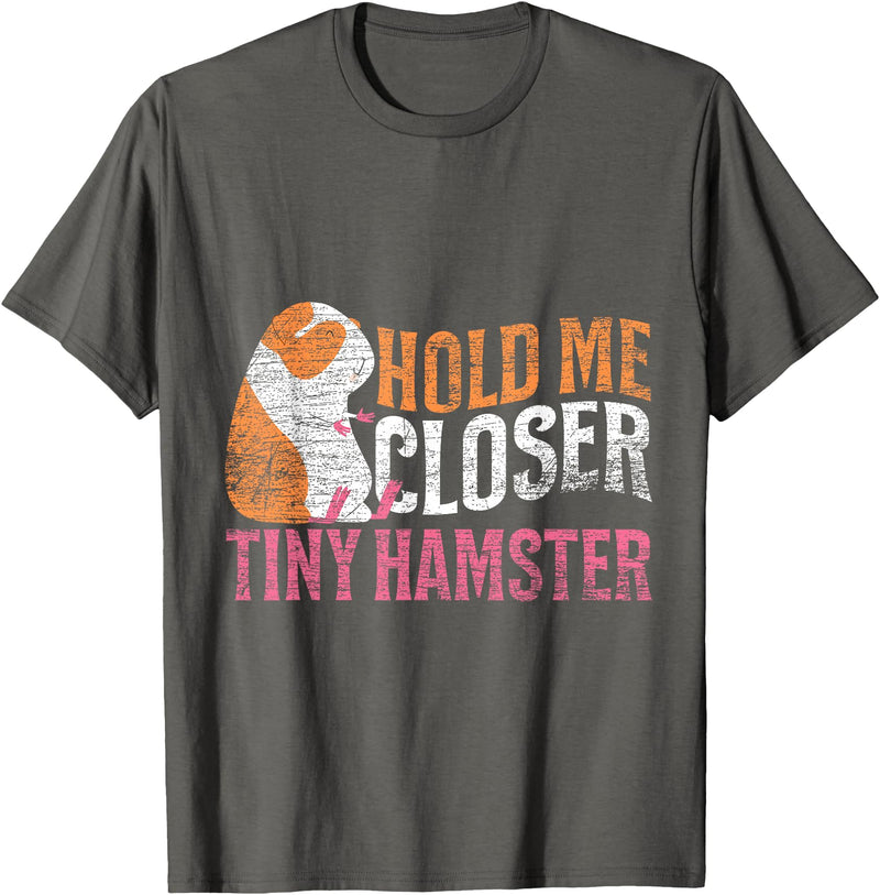 Hold Me Closer Tiny Hamster T-Shirt - Asphalt Grey