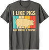 Cool Pig Gifts Farmer Pigs Accessories & Stuff Funny Pig For Men Women Farm Animal Swine Vintage Pig Lovers T-Shirt - Asphalt Grey