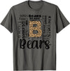 School & Teacher Apparel Teeready - Back To School Bears School Sports Fan Team Spirit Vintage T-Shirt - Asphalt Grey