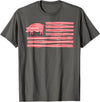 Symbolizes Roasts Hog Meat Sweet Bacon Clothing Sweet Salted Smoke Meaty Pig Flag Artwork Bacon T-Shirt - Asphalt Grey
