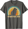 Hamster Dad Father's Day Vintage Style Hamster Dad Daddy T-Shirt - Asphalt Grey