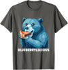 Funny Pastry Design Bear Pie Confectioner Cake Baking Thanksgiving Blueberrylicious Blueberry Pie T-Shirt - Asphalt Grey