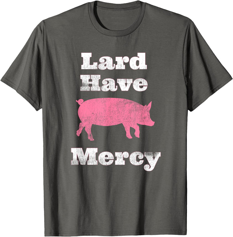 I Love Bacon Funny Apparel Tee Shirts Lard Have Mercy Bacon Breakfast Pig Hog Funny T Shirt T-Shirt - Asphalt Grey