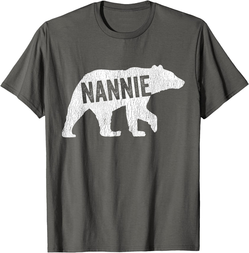 Matching Family Bear by Foxio Nannie Bear Matching Family Camping Bear Funny Nannie T-Shirt - Asphalt Grey