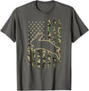 American Flag Camo Camouflage Bunny Rabbit Easter Patriotic T-Shirt in Asphalt Grey