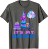It's My Birthday for Llama Party T-Shirt - Asphalt Grey