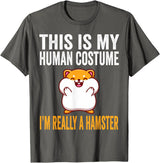 This is My Human Costume I'm Really A Hamster Halloween Kids T-Shirt - Asphalt Grey