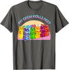 Cute Gummy World Funny Gummy Candy Bear Lover My Crew Rolls Deep Colorful T-Shirt - Asphalt Grey