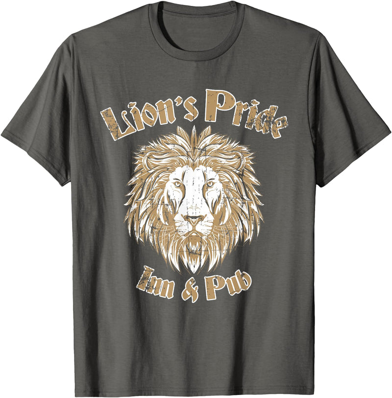 Candis Raechelle Designs Lion's Pride Inn and Pub T-Shirt - Asphalt Grey