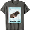 Skinny Pig Mexican Tee El Cerdo Flaco Mexican Skinny Pig Cards T-Shirt - Asphalt Grey