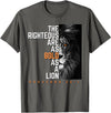 Funny The Righteous Are As Bold As A Lion Bible Verse T-Shirt - Asphalt Grey