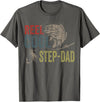 Reel Cool Step-Dad Fishing Fathers Day Tee Fishing Reel Cool Step-Dad Fishing T-Shirt - Asphalt Grey