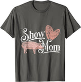 Azienda Agricola Maiale Shirt Pig Gift Idea Show Mom Pig T-Shirt - Asphalt Grey