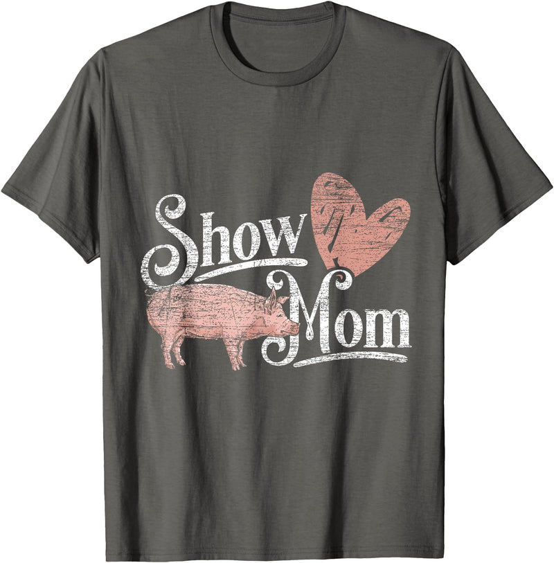 Azienda Agricola Maiale Shirt Pig Gift Idea Show Mom Pig T-Shirt - Asphalt Grey