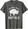 We Are Wildlife The Great White Buffalo T-Shirt Native American Inspired T-Shirt - Asphalt Grey
