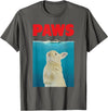 Paws Bunny Funny Parody Rabbit Lover Gifts T-Shirt in Asphalt Grey
