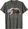 Katmai National Park Landscape Shirts & Gifts Alaskan Bear Katmai National Park Lake Image Alaska Souvenir T-Shirt - Asphalt Grey