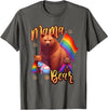 Mom Hugs Proud Mama Mom Bear LGBT Gay Pride LGBTQ Flag T-Shirt - Asphalt Grey
