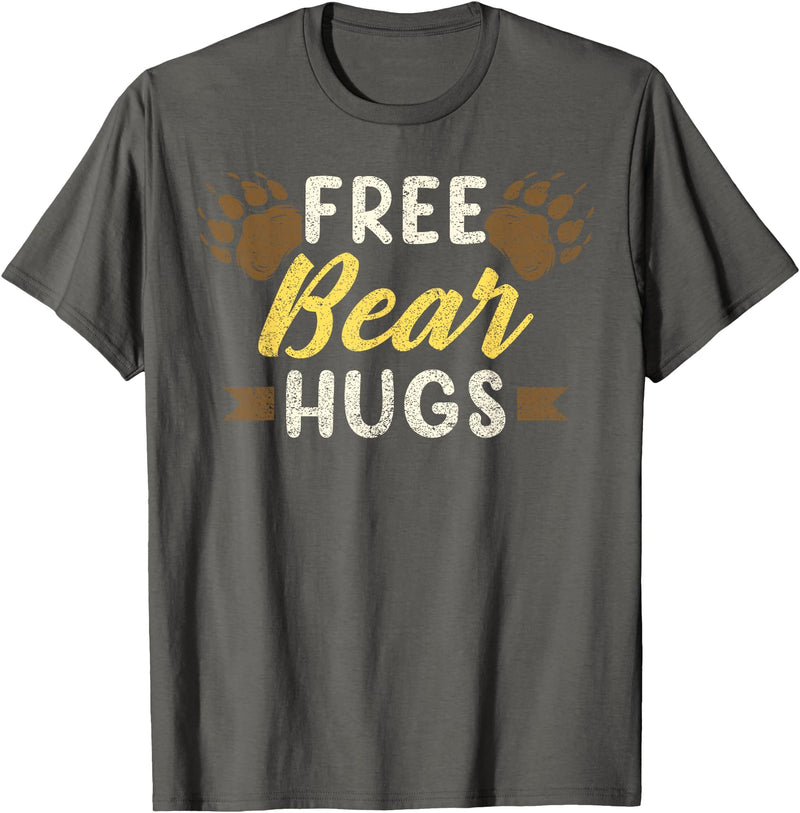 Bear Gay Pride by Content Design Studio Bear Community, Free Bear Hugs, Bear Flag, Gay Bear Pride T-Shirt - Asphalt Grey