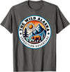 Hiking Glacier Bear and Alaska Frontier Apparel Glacier Mountain Landscape and Alaskan Bear Wildlife T-Shirt - Asphalt Grey