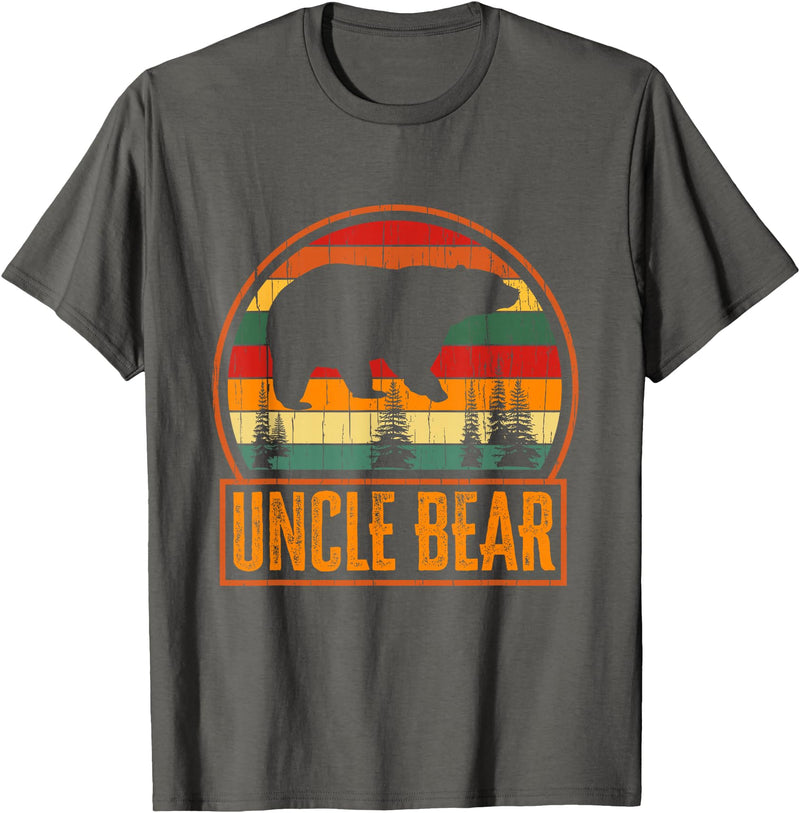 Aneisha Family Bear Matching Tee Uncle Bear Family Bear Matching T-Shirt - Asphalt Grey