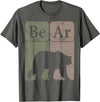 Bear Periodic Chemistry Elements Retro Arctophile Bear Periodic Table Elements Grizzly Bear Vintage Arctophile T-Shirt - Asphalt Grey