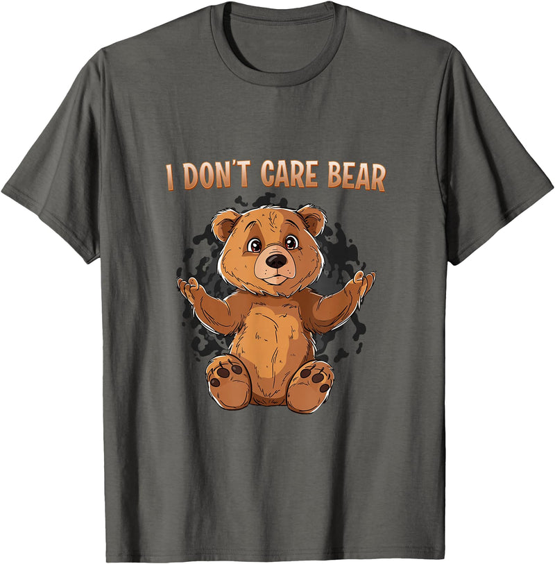 Don' Care Bare Shirt Look The I - Don't Care Bear T-Shirt - Asphalt Grey