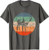 Retro Watusi Gift for Men, Women, Dad & Mom Retro Cow Silhouette - Cattle Farmer Vintage Watusi T-Shirt - Asphalt Grey