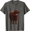 Best Highland Cow Gifts Farm Animal Lover Herders Funny Scottish Highland Cow Design For Men Women Hairy Cow T-Shirt -
