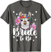 Llama Lover Gift Co. Llama Bride to Be Wedding Bridal Shower Alpaca T-Shirt - Asphalt Grey