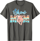 Pig Show Mom Mother's Day Pig Show Mom Pig Show Mother Pig Show Mama T-Shirt - Asphalt Grey